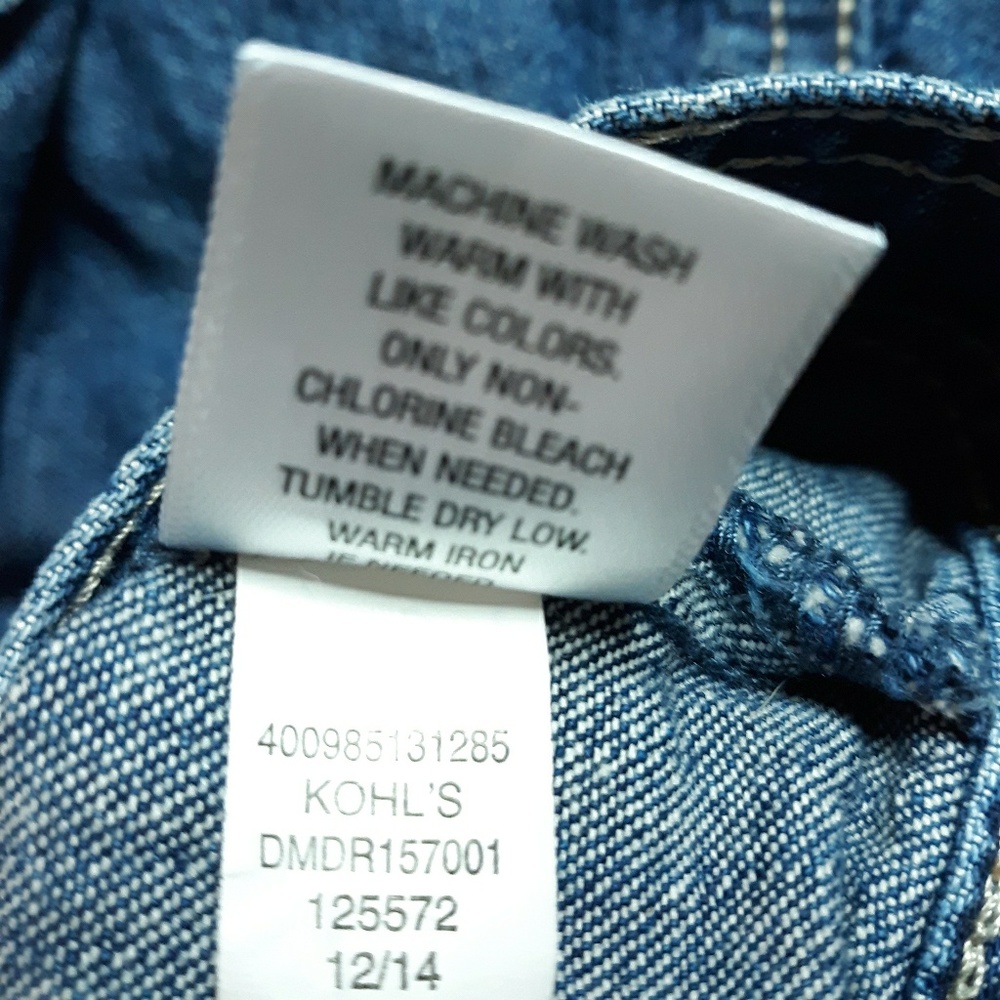Girls Denim Button Jacket Size 14 - Picture 5 of 8